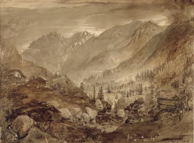 Berglandschaft, Macugnaga, 1845 von John Ruskin